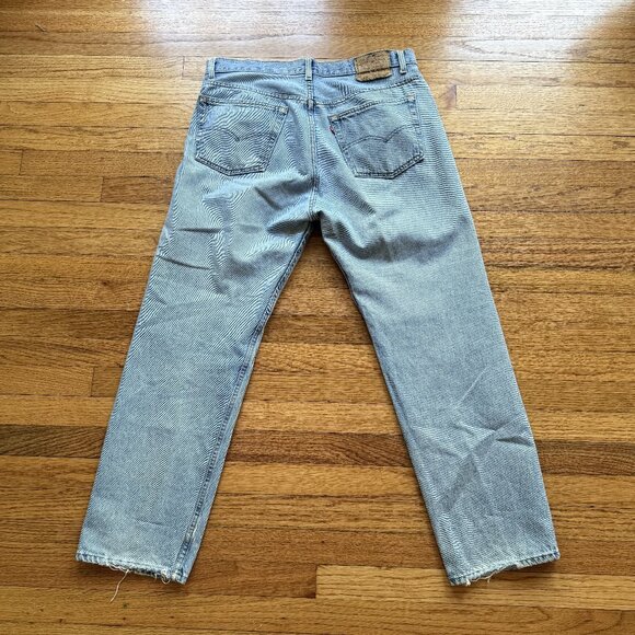 Vintage Levis 501 Jeans Men 36x30 Blue Denim Jean Distressed (Tag38x30) - Picture 2 of 6